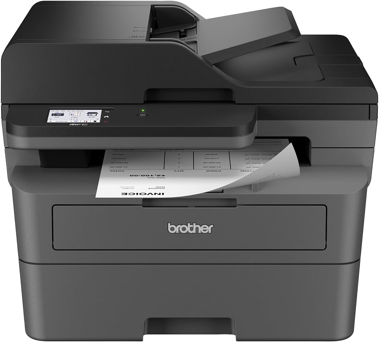 Brother MFC-L2820DW XL Wireless Compact Monochrome All-in-One Laser Printer with Copy, Scan and Fax, Duplex, Black & White | Up to 4,200 Pages of Toner Included(1), Amazon Dash Replenishment Ready